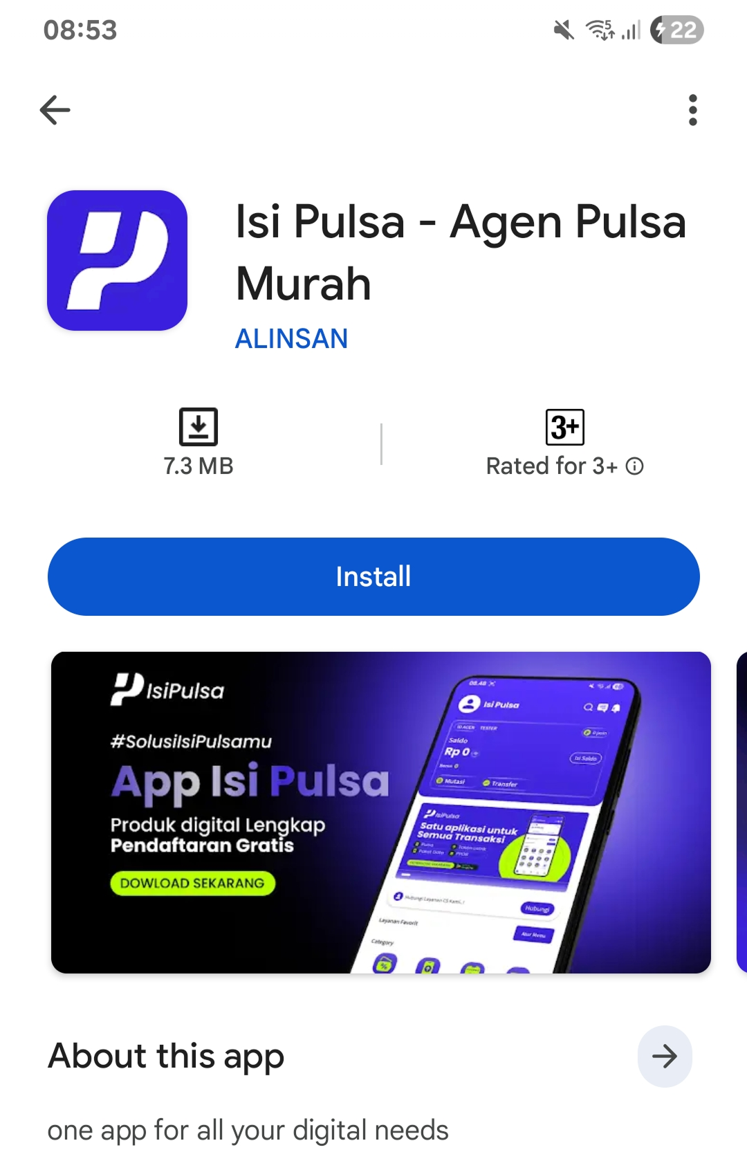 Screenshot - App Isi Pulsa - Google Play Store