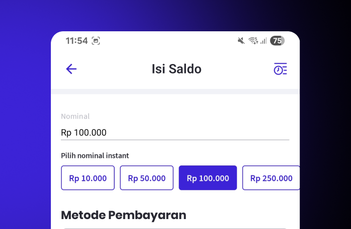 Isi Saldo - Nominal - Isi Pulsa