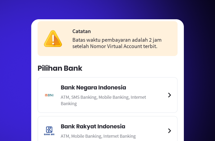 Isi Saldo - Pilih Bank - Isi Pulsa
