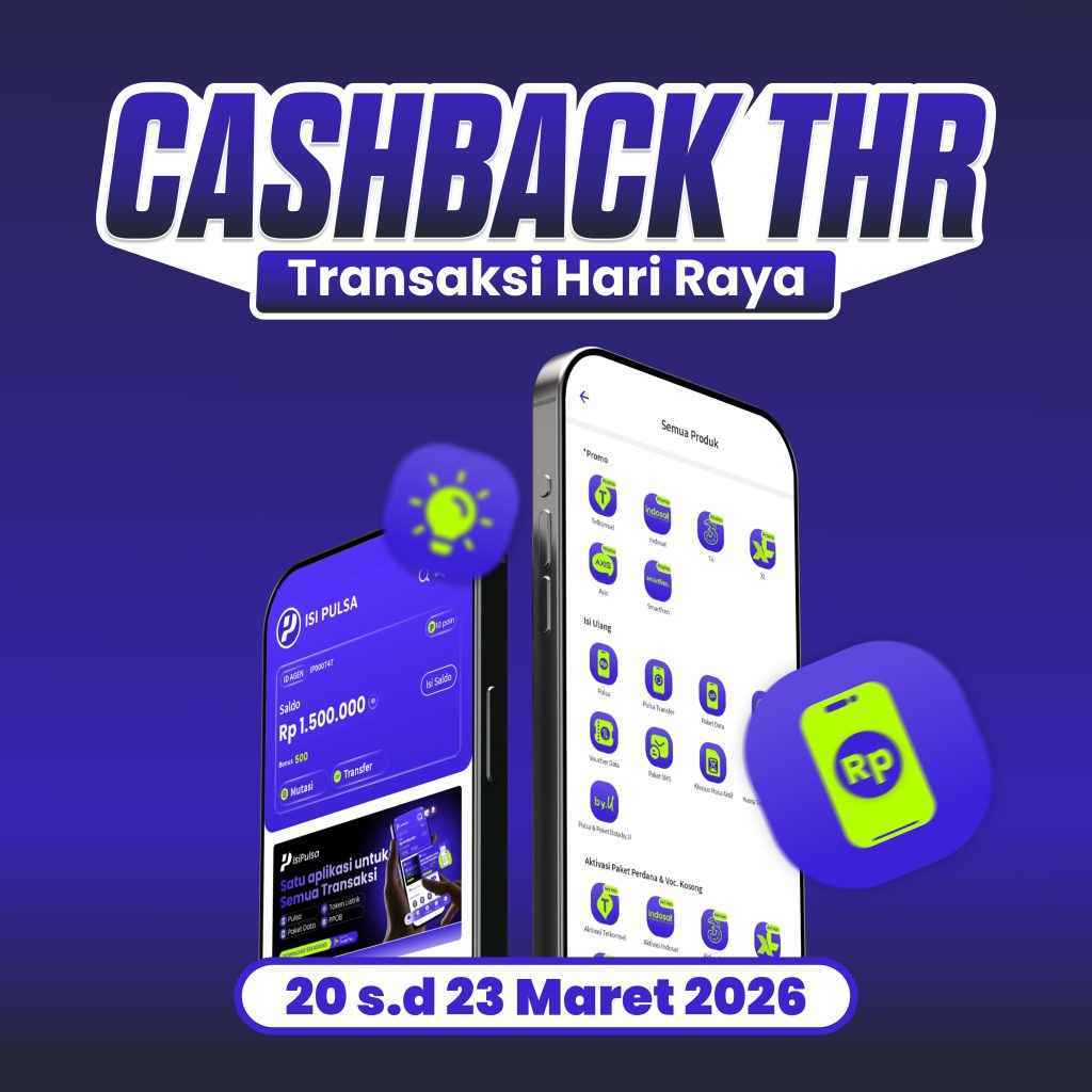CASHBACK THR ISI PULSA 2026 TUMBNAIL